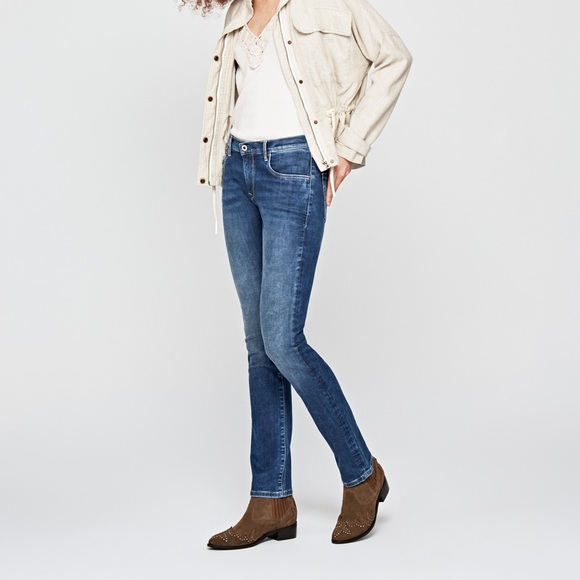 HANDPAINTED Pepe Jeans Slim Fit Mid Waist Jeans (27) - Picture 13 of 13